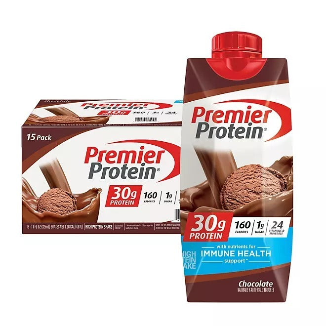 Pack of 15, Premier Protein 30g High Protein Shake