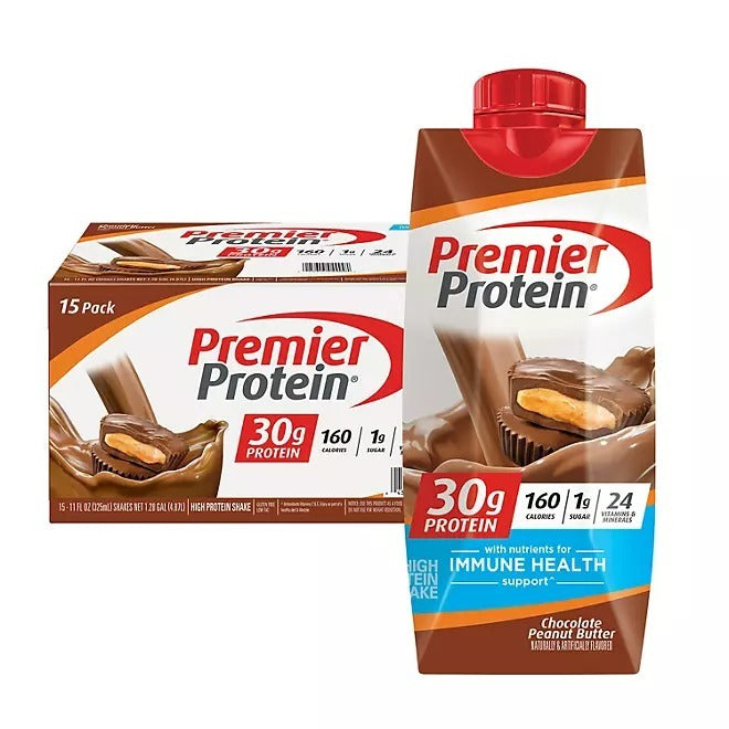 Pack of 15, Premier Protein 30g High Protein Shake