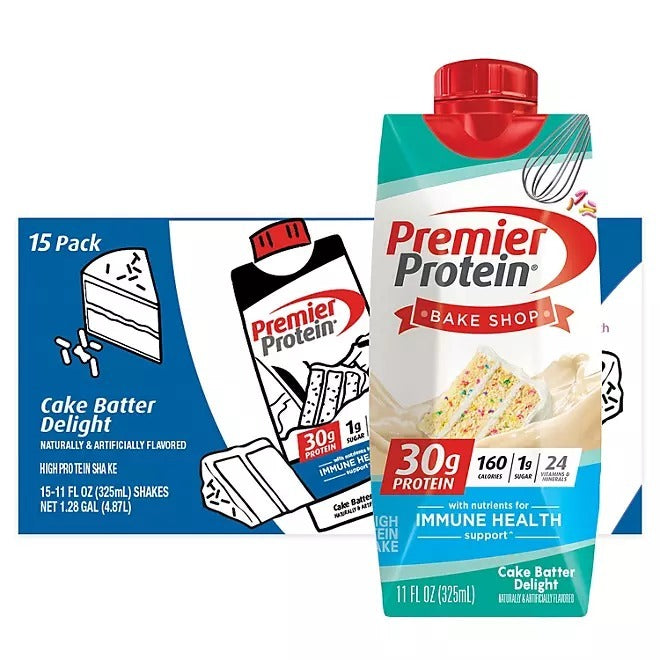 Pack of 15, Premier Protein 30g High Protein Shake